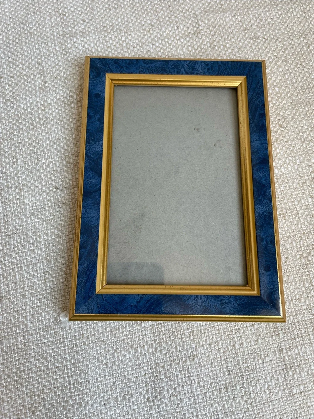 Vintage Classic Blue and Gold Picture Frame Fits 4x6